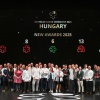 A díjazottak a Michelin Guide francia étteremkalauz budapesti díjátadóján (MTI/Máthé Zoltán)