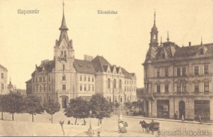 Október 23-án zászlódíszben fogadtuk Rákosit (Kaposvár 1904-ben)