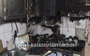 Lángolt egy konyha Marcaliban