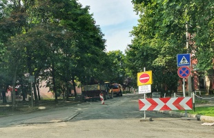 Munkálatok az Arany János utcai körforgalomnál