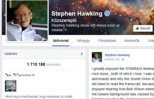 Csatlakozott a Facebookhoz Hawking