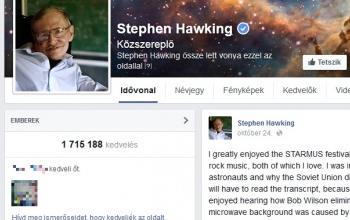 Csatlakozott a Facebookhoz Hawking