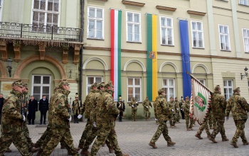 Ünnepélyes zászlófelvonással kezdődött a Megyehét