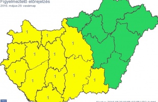 Estétől heves esőzések várhatók