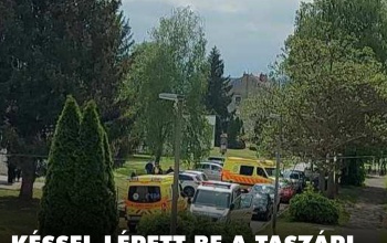 Késsel fenyegetőző férfi lépett be a dohányboltba, a kaposvári mentősök szállították el