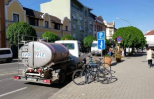 Csőtörés a belvárosban