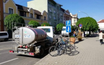 Csőtörés a belvárosban