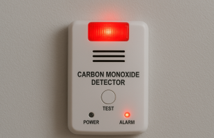 Szén-monoxid szivárgás miatt vonultak a tűzoltók egy somogyvári családi házhoz