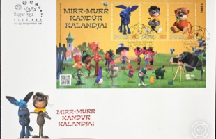 Mirr-Murr kandúrt és barátait ábrázoló bélyegblokkot bocsátott ki a Magyar Posta