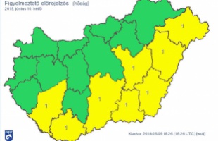Hétfőre a hőség miatt adtak ki figyelmeztetést Somogyra is