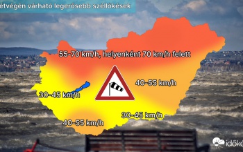 Ismét nehéz hétvége elé nézünk: viharos széllökésekre figyelmeztetnek a meteorológusok
