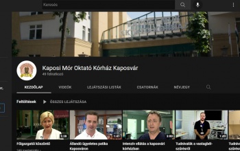Youtube-csatornát indított a kórház