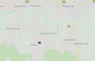Felborult egy autó Szenna és Kaposszerdahely között