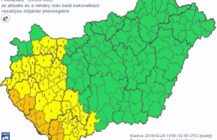 Somogy déli részén másodfokú riasztás ónos eső miatt