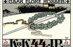 Kinek a vezetésével jöttek haza az olasz frontról a 44-es gyalogezred katonái?