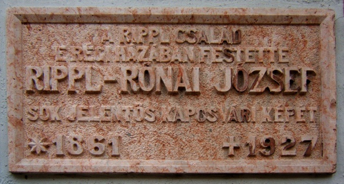 Rippl-Rónaiék emléke az Anna utcában