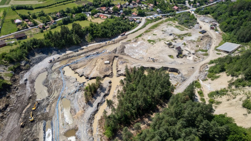 A parajdi sóbánya a katasztrófa után Fotó: MTI/Kiss Gábor