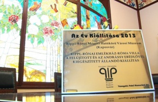 A Rippl-villa kapta az Év Kiállítása díjat