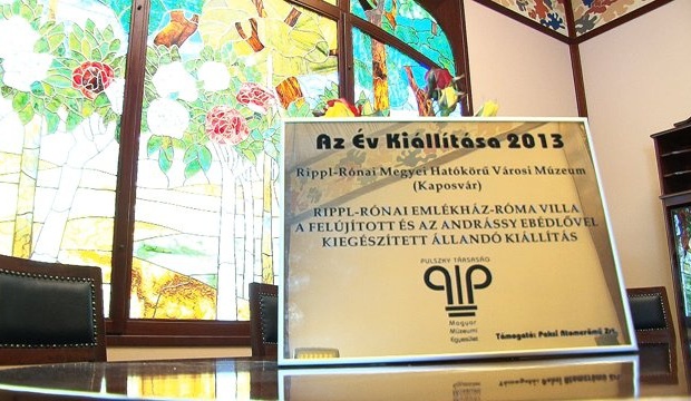 A Rippl-villa kapta az Év Kiállítása díjat