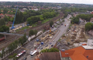 Így néz ki a levegőből az állomás környéke