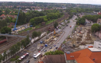 Így néz ki a levegőből az állomás környéke