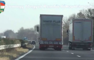 Ellenőrzés az M7-es autópálya somogyi szakaszán