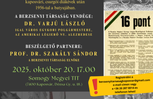 Különleges est a Berzsenyi Társaságnál: Igalból az Amerikai Egyesült Államokba