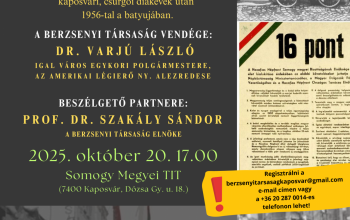 Különleges est a Berzsenyi Társaságnál: Igalból az Amerikai Egyesült Államokba