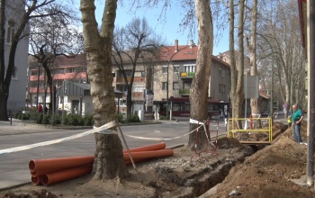 A Németh István fasornál kezdődtek el az idei útfelújítások
