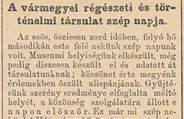 145 éve nyílt meg az első kaposvári múzeum