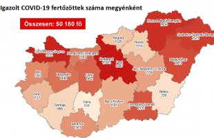 Több mint 1400 fővel emelkedett a beazonosított fertőzöttek száma