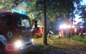 Lángba borult egy régi, szántódi villa tetőszerkezete
