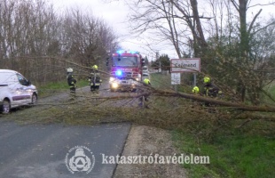 Sok munkát adott a viharos szél a hétvégén a tűzoltóknak
