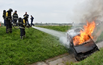 30 tűzoltó egy káresetnél – látványos gyakorlat Nagyatádnál