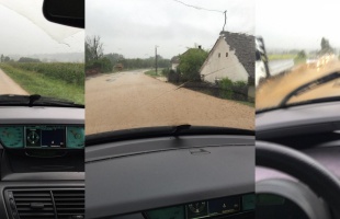 Balesetveszélyes munkavégzés, járhatatlan utak - Gondot okozott az esőzés