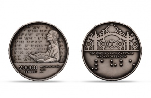 Emlékérmét bocsát ki a jegybank a vakok magyarországi oktatásának 200 éves évfordulója alkalmából