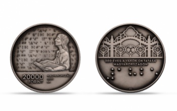 Emlékérmét bocsát ki a jegybank a vakok magyarországi oktatásának 200 éves évfordulója alkalmából