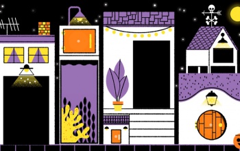 Kreatív halloween-i animáció a Google-től