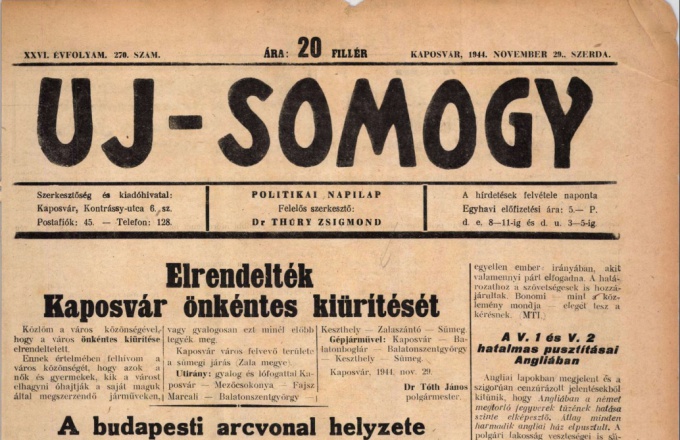 80 éve jelent meg utoljára az Új-Somogy