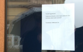 Szünetel a pénztári kifizetés a DRB kaposvári fiókjában