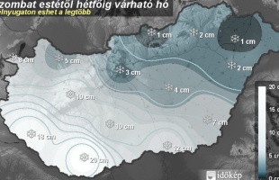 Az utak még tiszták, de 20 cm havat jeleznek