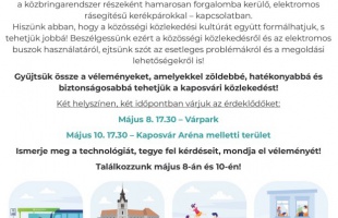 Elektromos buszok Kaposváron – két helyszínen várják az észrevételeket