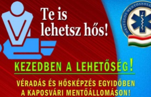 Hősképzés és véradás lesz egy időben a mentőállomáson