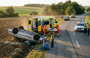 Súlyos sérülés lett az eredménye a figyelmetlen előzésnek