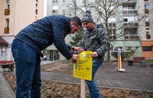 Új ágyásokat alakítanak ki a Honvéd utcai tömbbelsőben