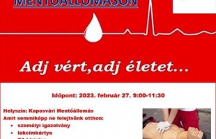 Újraélesztés és véradás a kaposvári mentőállomáson