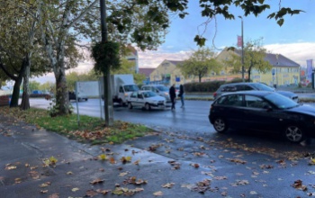 Ráfutásos baleset a Berzsenyi utcában