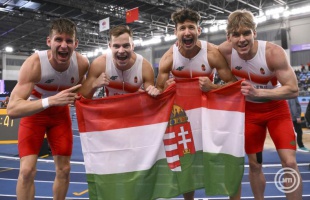 Hatalmas országos csúccsal bronzérmes a magyar férfi 4x400-as váltó