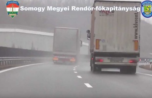 Videó: Szabálytalan kamionos előzések az M7-es autópályán