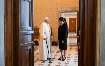 A békéről tárgyalt Novák Katalin és Ferenc pápa